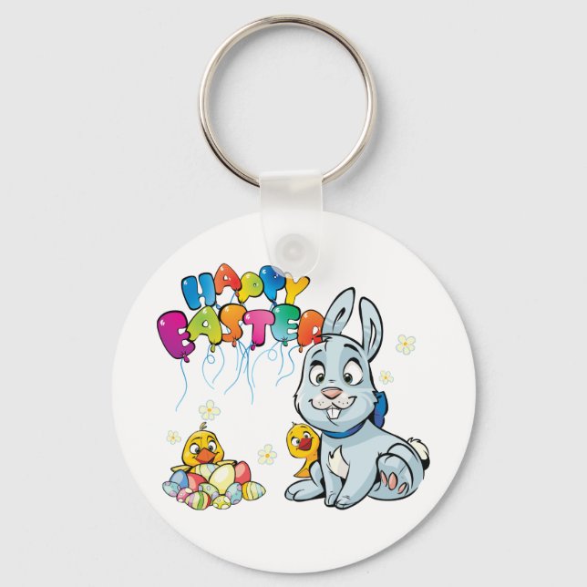 Porte-clés Joyeux dessin de Pâques (Recto)