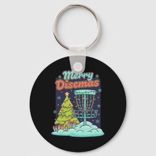 Porte-clés Joyeux Discsmas Drôle de Panier de Disque de Golf