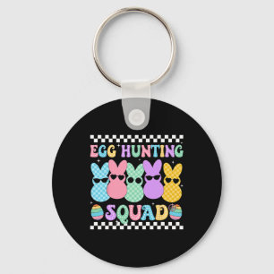 Porte-clés Joyeux Easter Bunny Egg Hung Squad Crew Famille B