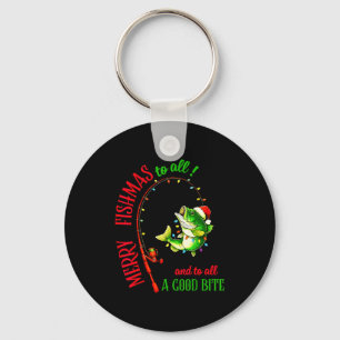 Porte-clés Joyeux Fishmas à Tous les Pêcheurs Drôle de Noël C