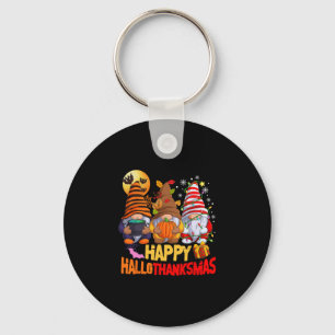 Porte-clés Joyeux Hallothanksmas Amoureux des Gnomes Hallowee