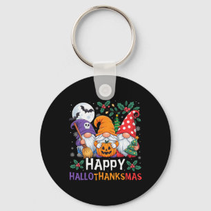 Porte-clés Joyeux Hallothanksmas Gnomes Halloween Thanksgivin