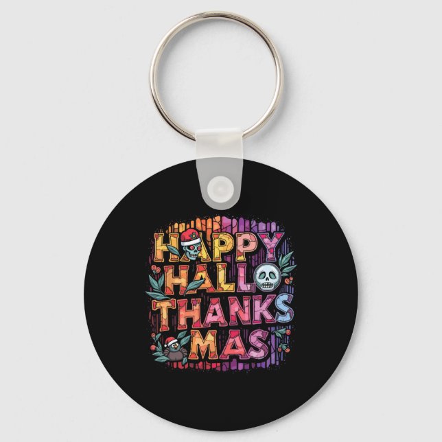 Porte-clés Joyeux Hallothanksmas Halloween Thanksgiving Chris (Recto)