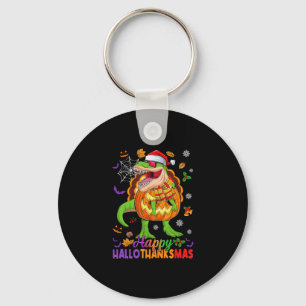Porte-clés Joyeux Hallothanksmas T Rex Halloween Thanksgiving