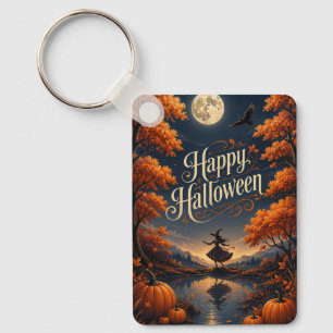Porte-clés Joyeux Halloween Automne Enchanté Citrouille
