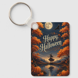 Porte-clés Joyeux Halloween Automne Enchanté Citrouille