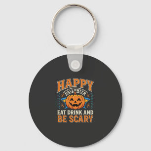 Porte-clés Joyeux Halloween Citrouille Manger Boire Être Effr