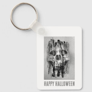 Porte-clés Joyeux Halloween. Crâne en détresse