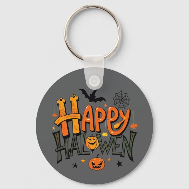 Porte-clés Joyeux Halloween mignon  (Recto)