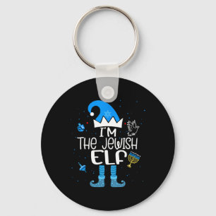 Porte-clés Joyeux Hanukkah Je Suis Le Famille Elfe Juive Noël