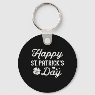 Porte-clés Joyeux Jour de la Saint Patrick Shamrock Lucky Gir