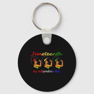 Porte-clés Joyeux JunetDix Est Ma Fête De L'Indépendance Libr