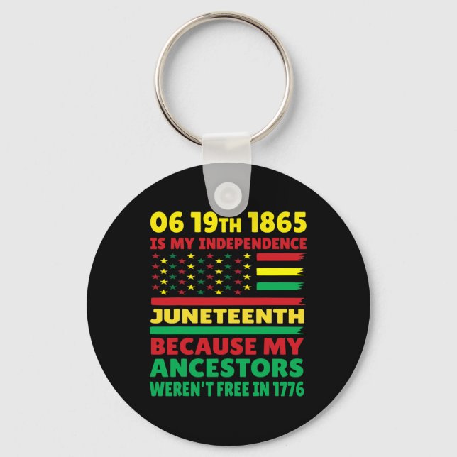 Porte-clés Joyeux JunetDix Est Ma Fête De L'Indépendance Libr (Recto)