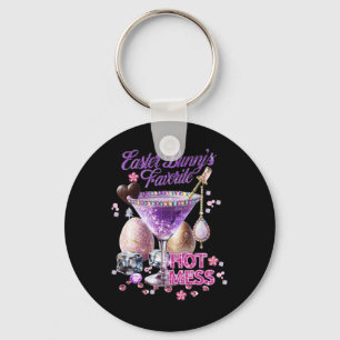Porte-clés Joyeux lapin de Pâques Favori Hot Mess Cute Martin