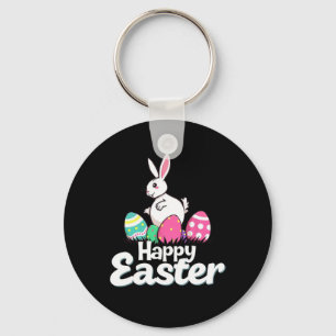Porte-clés Joyeux lapin gras de Pâques Débit de nid d'oeufs e