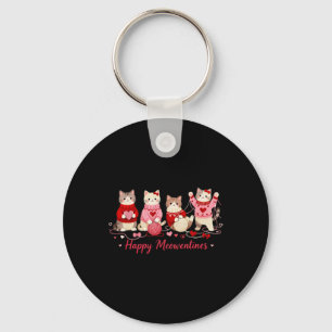 Porte-clés Joyeux Meowentines Mignon Chat Saint-Valentin Amou