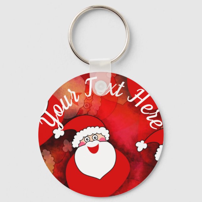 Porte-clés Joyeux Motif du Père Noël (Recto)