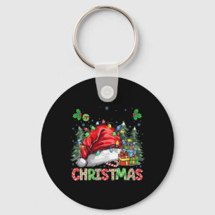 Porte-clés Joyeux Noël 2024 Santa Hat Correspondance de famil