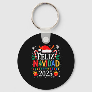 Porte-clés Joyeux Noël 2025 Correspondance Famille Espagnol N