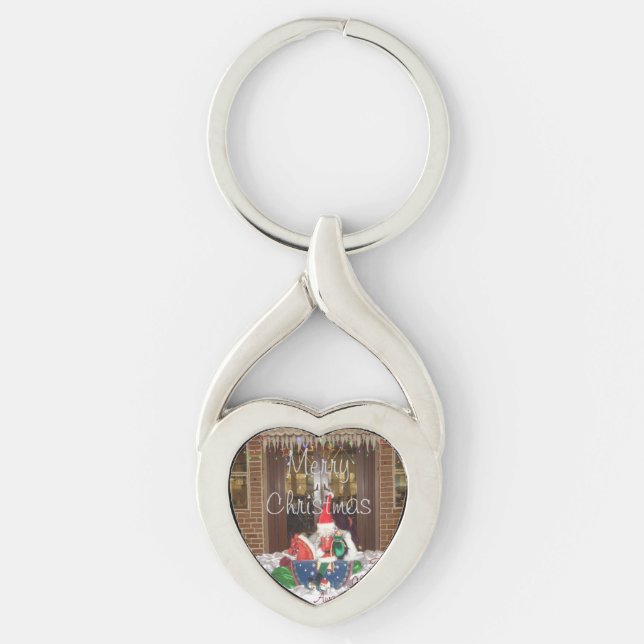 Porte-clés Joyeux Noël à la maison conception graphique de te (Devant)