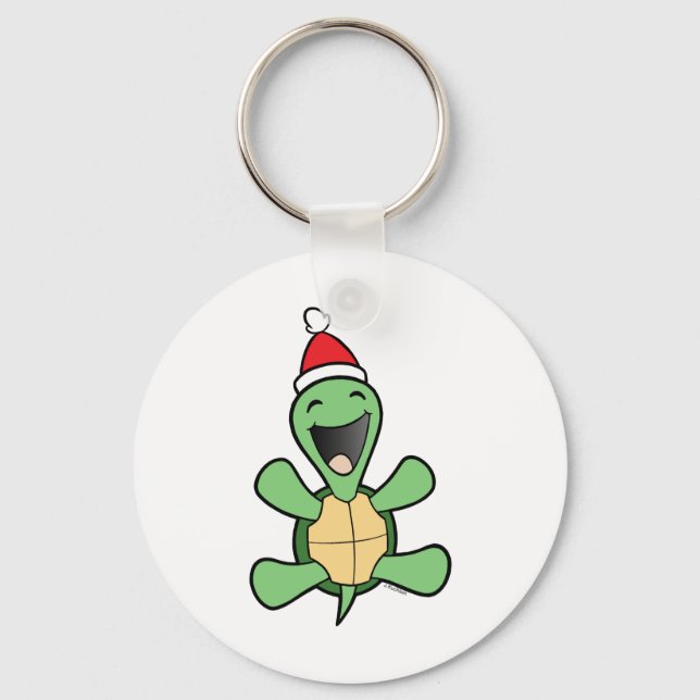 Porte-clés Joyeux Noël à la tortue (Recto)