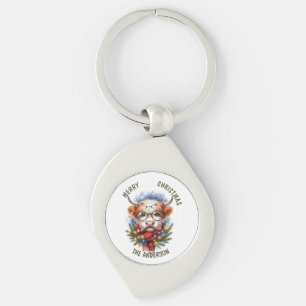 Porte-clés Joyeux Noël à la vache mignonne