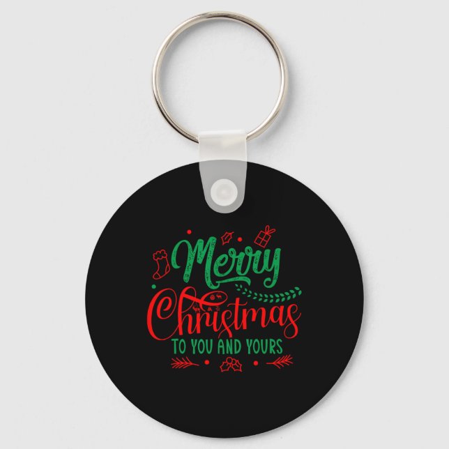 Porte-clés Joyeux Noël à vous et à vous (Recto)