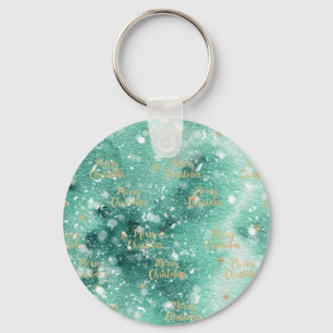 Porte-clés Joyeux Noël avec des flocons de neige