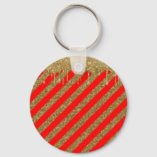 Porte-clés Joyeux Noël - bande de parties scintillant rouge
