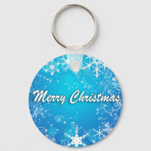 Porte-clés Joyeux Noël bleu clair