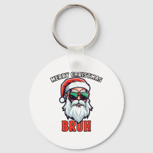 Porte-clés Joyeux Noël Bruh Père Noël Sungles