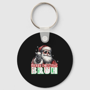 Porte-clés Joyeux Noël Bruh Pouce en l'air Chill Père Noël F