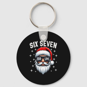 Porte-clés Joyeux Noël Bruh Santa Face 67 Mème Drôle de Dire
