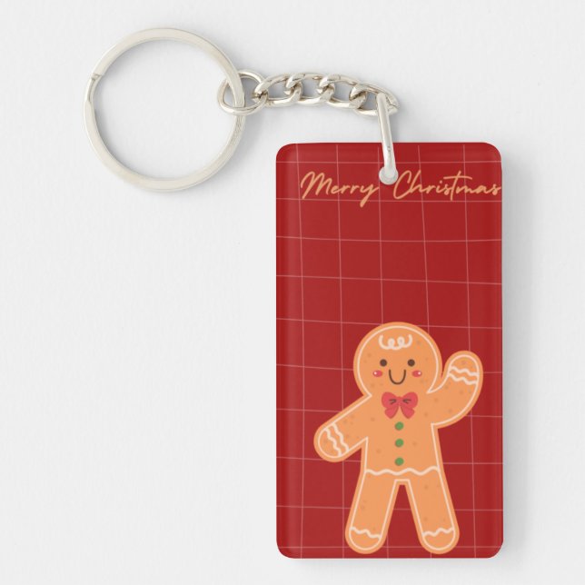 Porte-clés Joyeux Noël | Cadeau de fête festif |  (Devant)