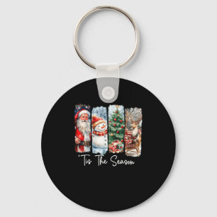 Porte-clés Joyeux Noël C'est La Saison Père Noël Bonhomme de