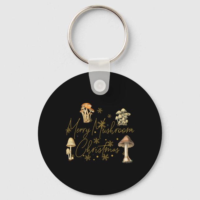 Porte-clés Joyeux Noël Champignon  (Recto)