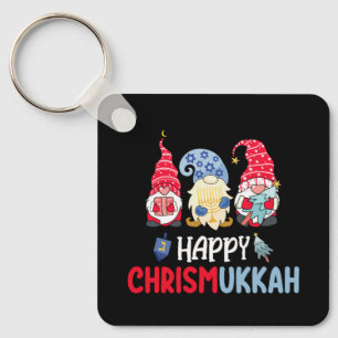 Porte-clés Joyeux Noël Chrismukkah Gnomes Hanoukka Joyeux Noë