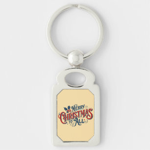 Porte-clés Joyeux Noël classique à tous Festive Art de Vacanc