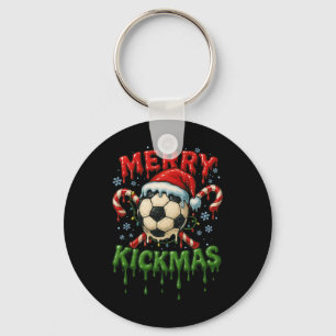 Porte-clés Joyeux Noël de football Candy Cane Glace Crème