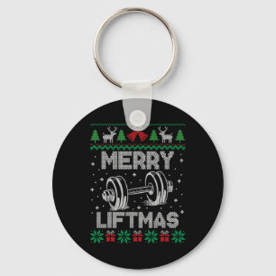Porte-clés Joyeux Noël Drôle Gymnase de Noël Fitness Fitness