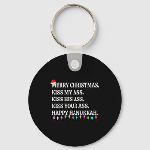 Porte-clés Joyeux Noël Embrasse Mon Son Votre Joyeux Hanukkah