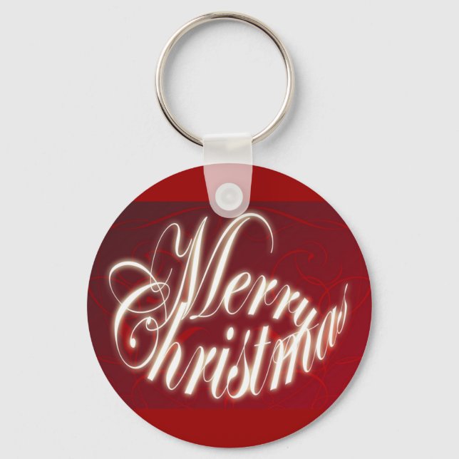 Porte-clés Joyeux Noël en Porte - clé rouge (Recto)