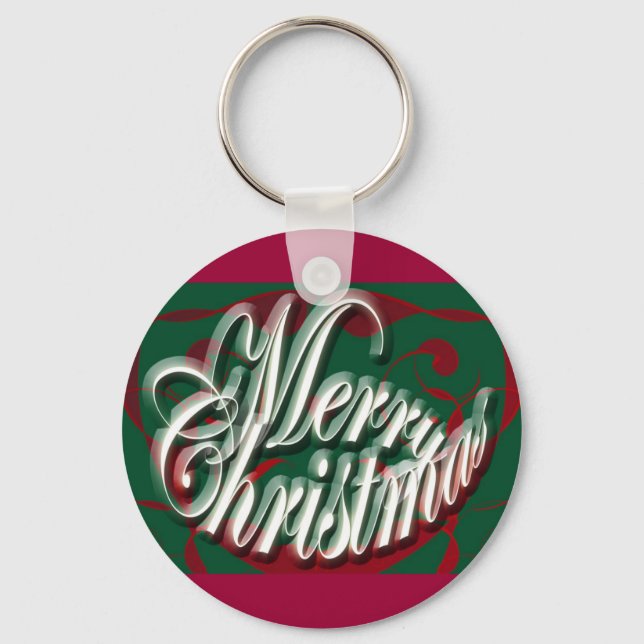 Porte-clés Joyeux Noël en Porte - clé vert (Recto)