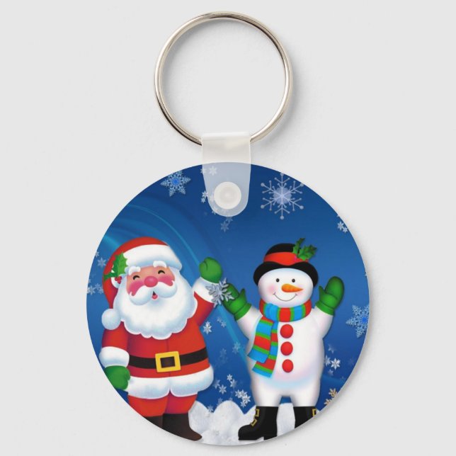 Porte-clés Joyeux Noël et Snowman (Recto)