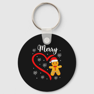 Porte-clés Joyeux Noël Famille de Pain d'Épice Couples Xmas P