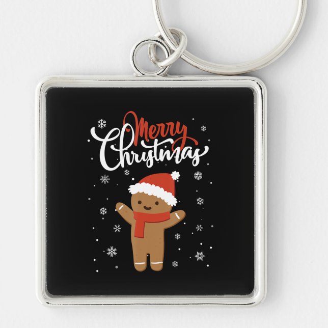 Porte-clés Joyeux Noël Ginger Pain Noël Noël Cookie (Devant)