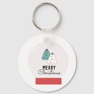 Porte-clés Joyeux Noël Globe de neige Porte - clé de cookies