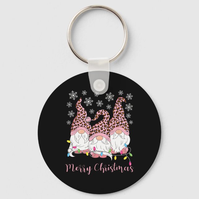 Porte-clés Joyeux Noël Gnomes Xmas Famille Gnomes Aime-moi (Recto)