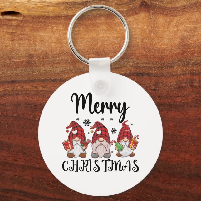 Porte-clés Joyeux Noël Gnomies Gnomes de Noël  (Recto)