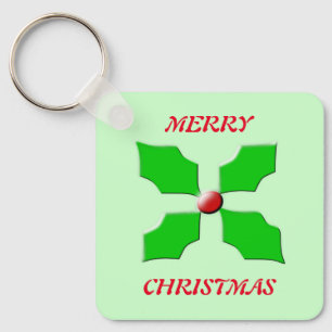 Porte-clés Joyeux Noël Holly Custom
